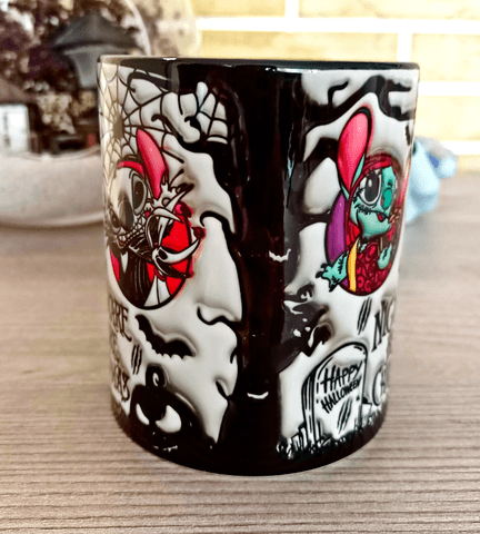 Halloween Baskı içi ve Kulpu Renkli Kupa