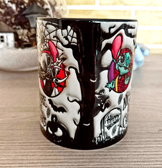 Halloween Baskı içi ve Kulpu Renkli Kupa