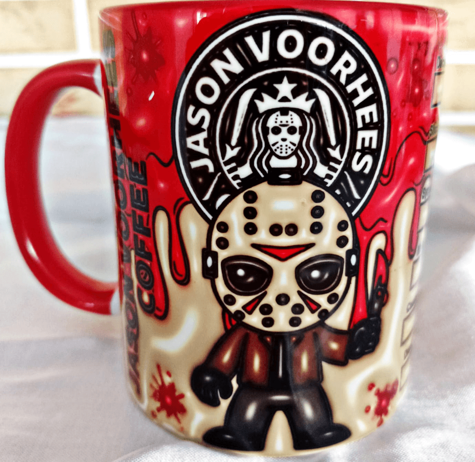 Halloween Baskı içi ve Kulpu Renkli Kupa