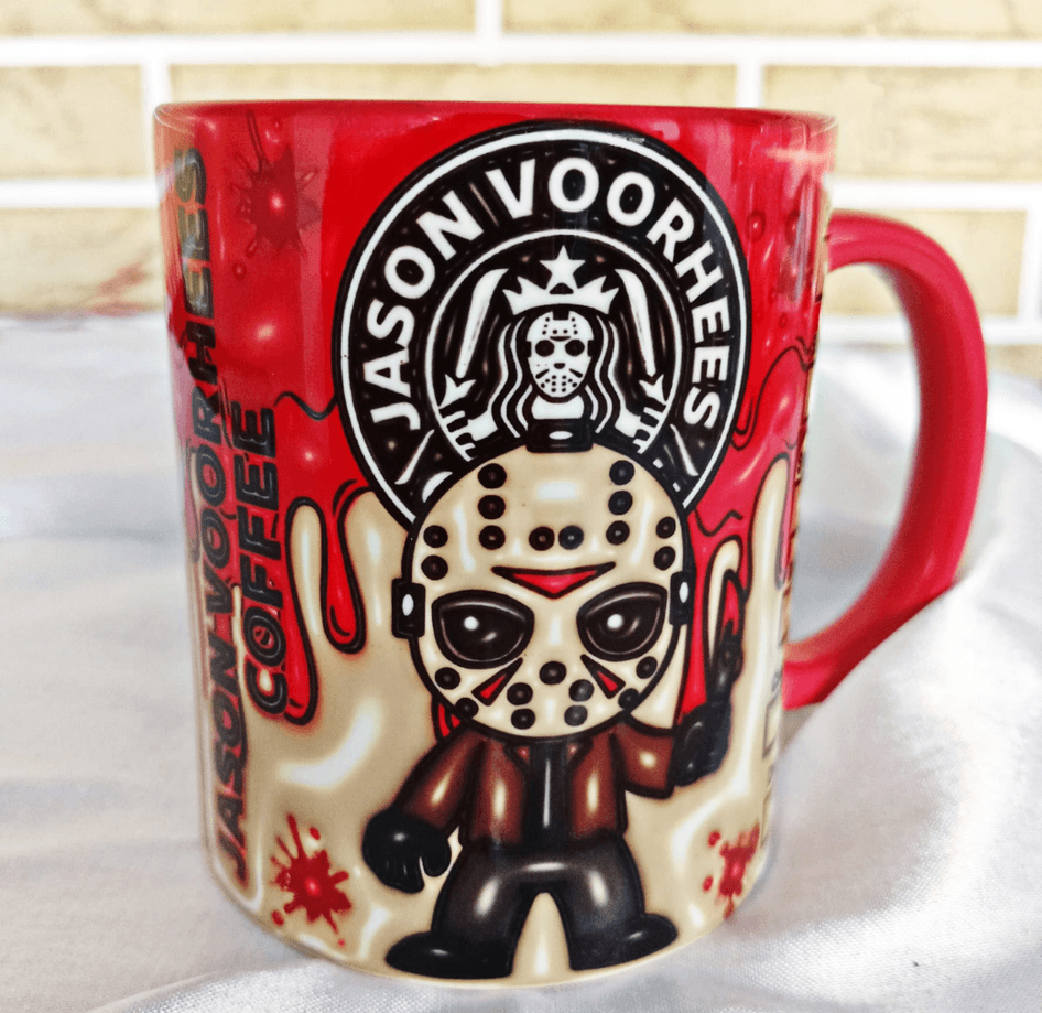 Halloween Baskı içi ve Kulpu Renkli Kupa