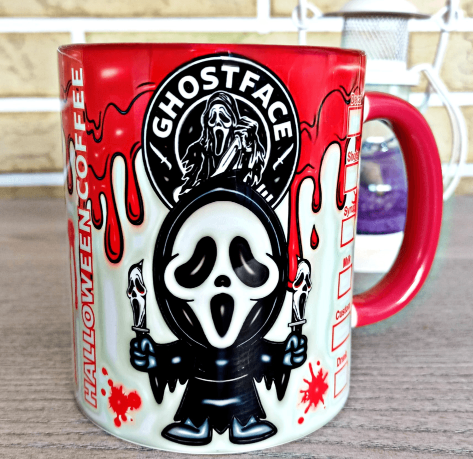 Halloween Baskı içi ve Kulpu Renkli Kupa