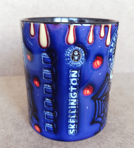 Halloween Baskı içi ve Kulpu Renkli Kupa