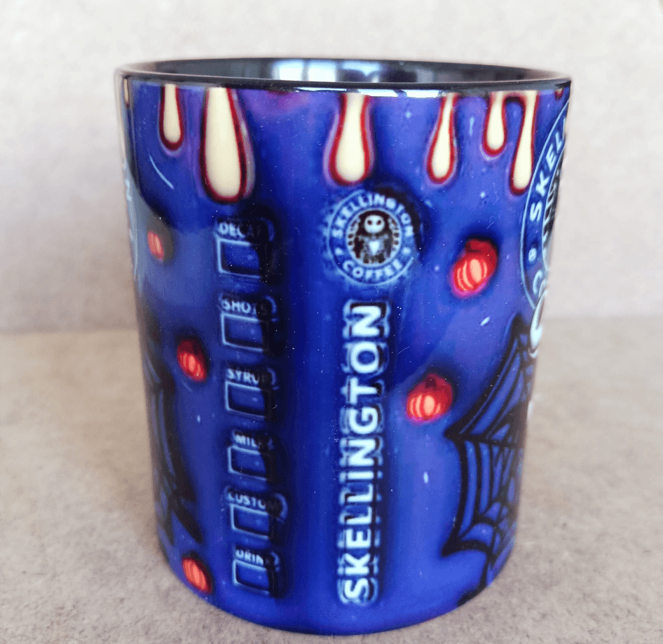 Halloween Baskı içi ve Kulpu Renkli Kupa