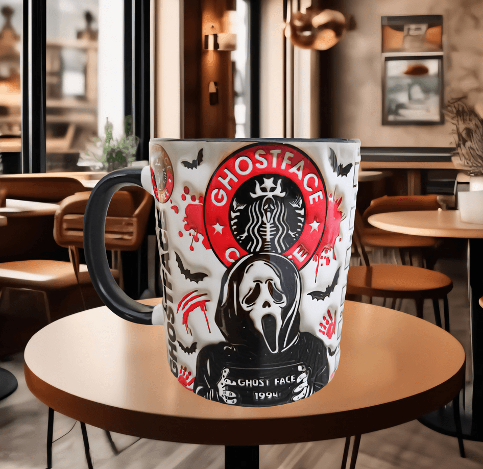 Halloween Baskı içi ve Kulpu Renkli Kupa