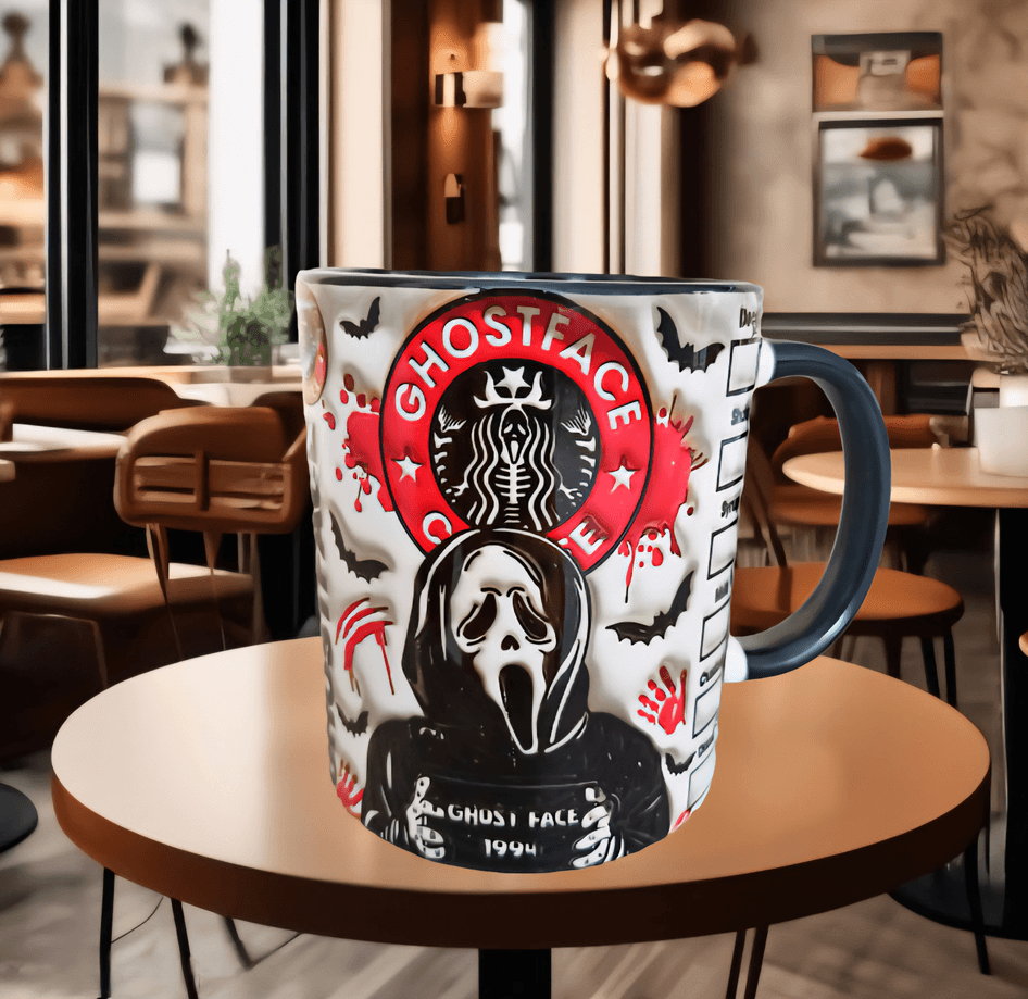 Halloween Baskı içi ve Kulpu Renkli Kupa