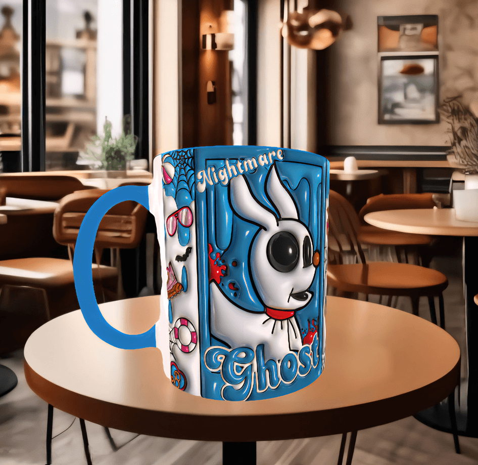 Halloween Baskı içi ve Kulpu Renkli Kupa