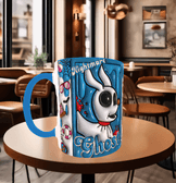 Halloween Baskı içi ve Kulpu Renkli Kupa