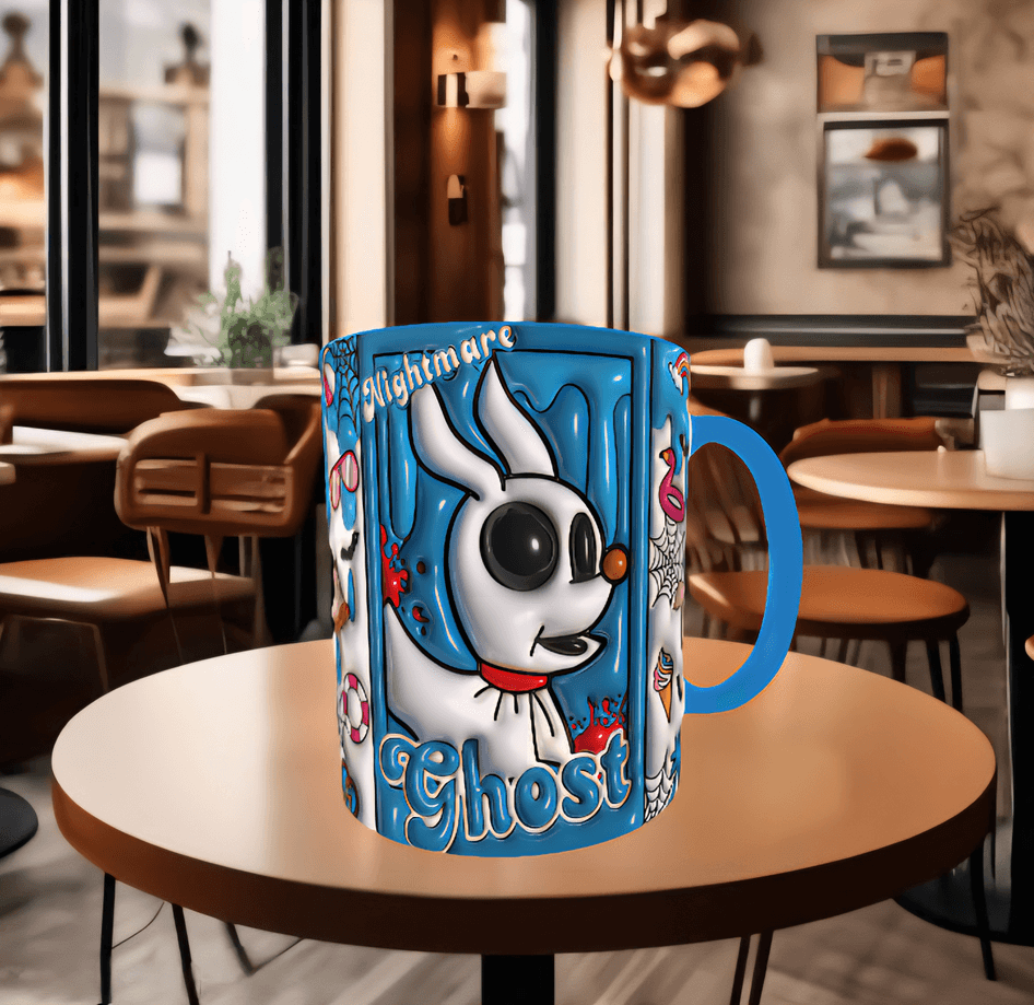 Halloween Baskı içi ve Kulpu Renkli Kupa