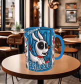 Halloween Baskı içi ve Kulpu Renkli Kupa