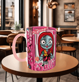 Halloween Baskı içi ve Kulpu Renkli Kupa