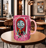 Halloween Baskı içi ve Kulpu Renkli Kupa