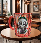 Halloween Baskı içi ve Kulpu Renkli Kupa