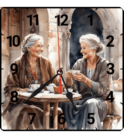 Eski dostlar vintage baskı metal hediyelik dekoratif kaliteli duvar saati