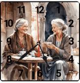 Eski dostlar vintage baskı metal hediyelik dekoratif kaliteli duvar saati