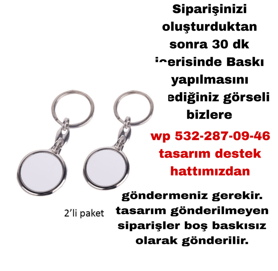 Kişiye özel 2 adet çift yönlü anahtarlık