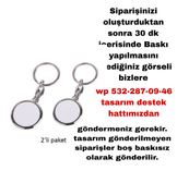 Kişiye özel 2 adet çift yönlü anahtarlık