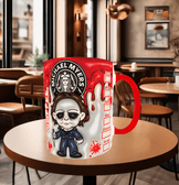 Halloween Baskı içi ve Kulpu Renkli Kupa