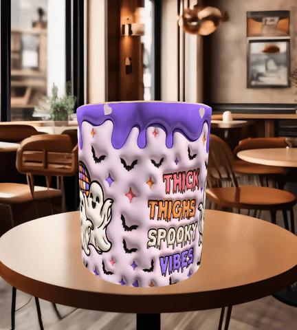 Halloween Baskı içi ve Kulpu Renkli Kupa