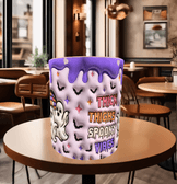 Halloween Baskı içi ve Kulpu Renkli Kupa