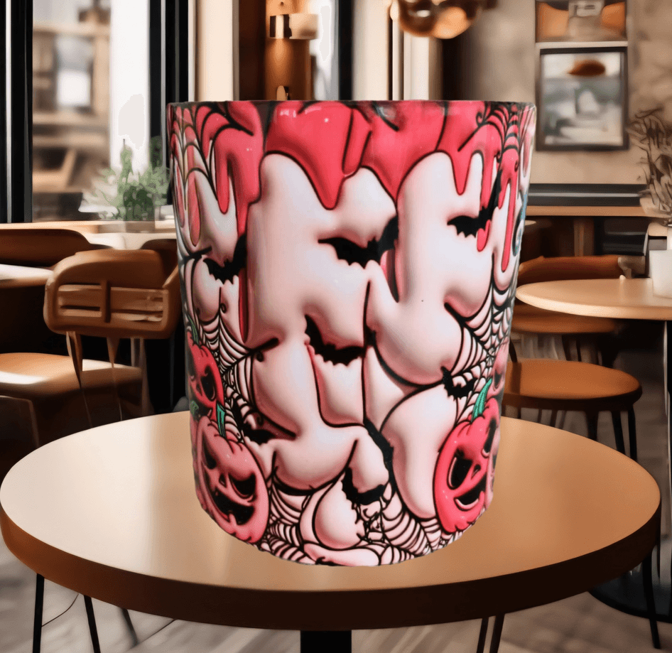 Halloween Baskı içi ve Kulpu Renkli Kupa