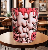 Halloween Baskı içi ve Kulpu Renkli Kupa