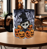 Halloween Baskı içi ve Kulpu Renkli Kupa