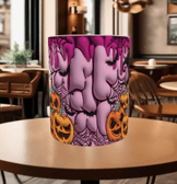 Halloween Baskı içi ve Kulpu Renkli Kupa