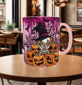 Halloween Baskı içi ve Kulpu Renkli Kupa