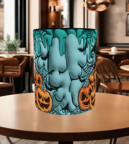 Halloween Baskı içi ve Kulpu Renkli Kupa