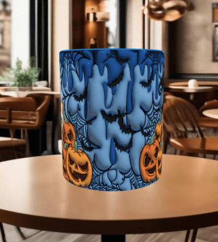 Halloween Baskı içi ve Kulpu Renkli Kupa