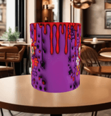 Halloween Baskı içi ve Kulpu Renkli Kupa