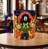 Halloween Baskı içi ve Kulpu Renkli Kupa