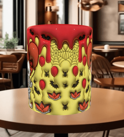 Halloween Baskı içi ve Kulpu Renkli Kupa