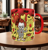 Halloween Baskı içi ve Kulpu Renkli Kupa