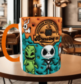 Halloween Baskı içi ve Kulpu Renkli Kupa