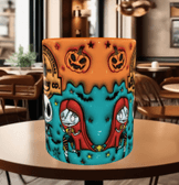 Halloween Baskı içi ve Kulpu Renkli Kupa