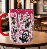 Halloween Baskı içi ve Kulpu Renkli Kupa