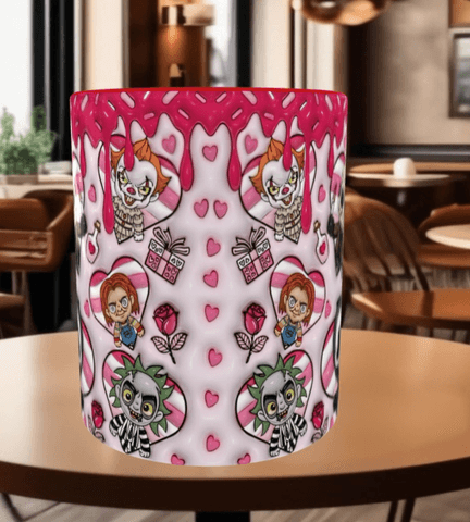 Halloween Baskı içi ve Kulpu Renkli Kupa