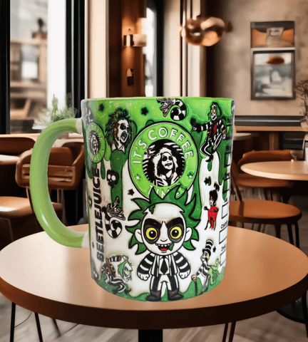 Halloween Baskı içi ve Kulpu Renkli Kupa