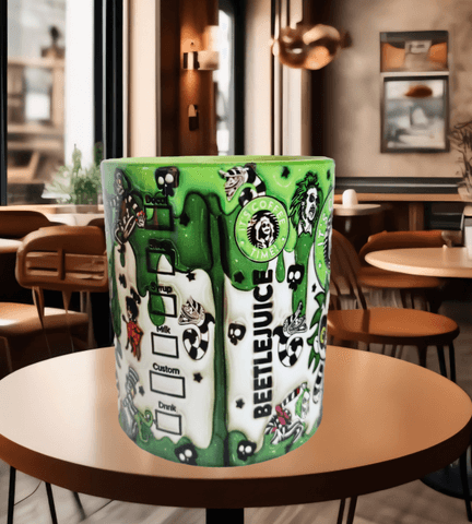 Halloween Baskı içi ve Kulpu Renkli Kupa