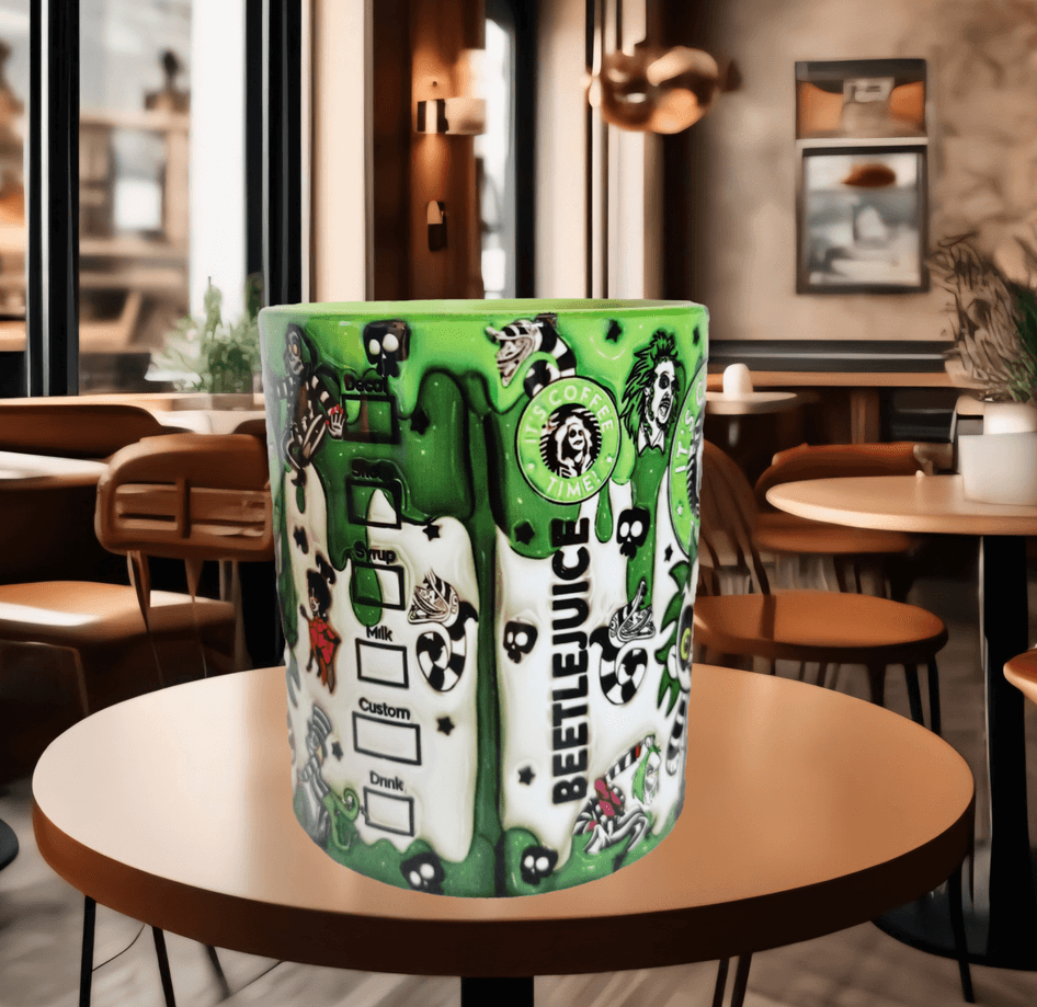 Halloween Baskı içi ve Kulpu Renkli Kupa