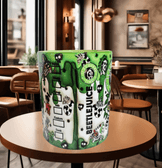 Halloween Baskı içi ve Kulpu Renkli Kupa