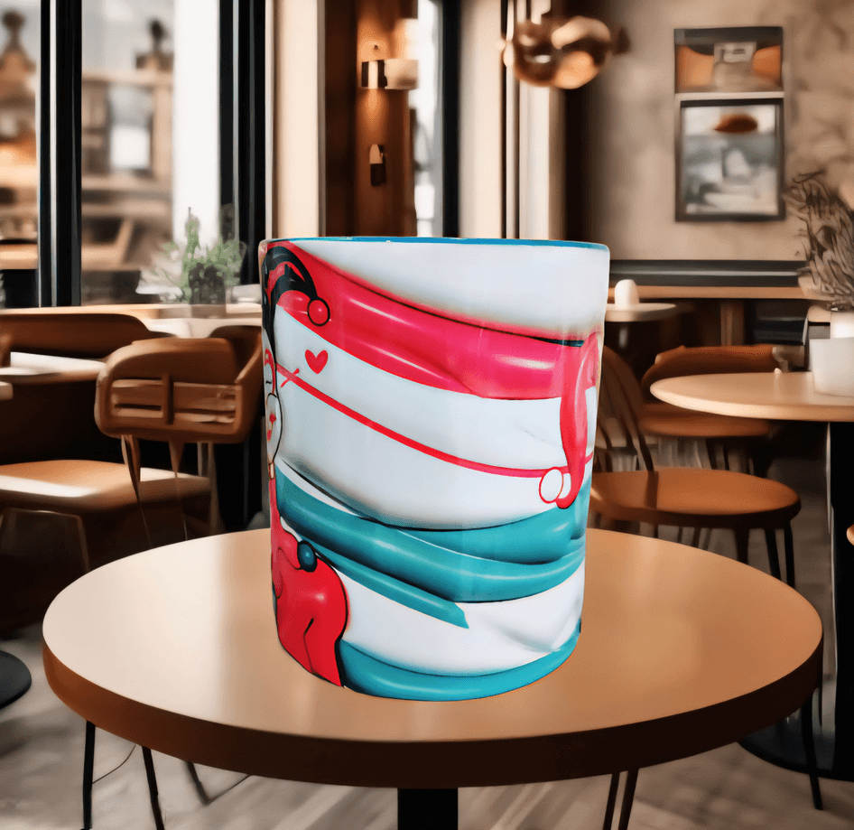 Harley Quinn Baskı içi ve Kulpu Renkli Kupa