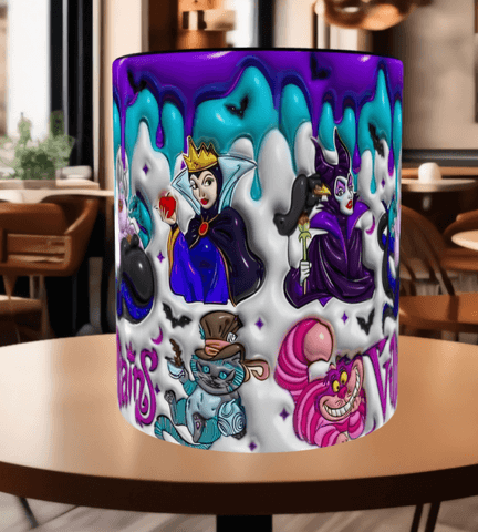 Halloween Baskı içi ve Kulpu Renkli Kupa