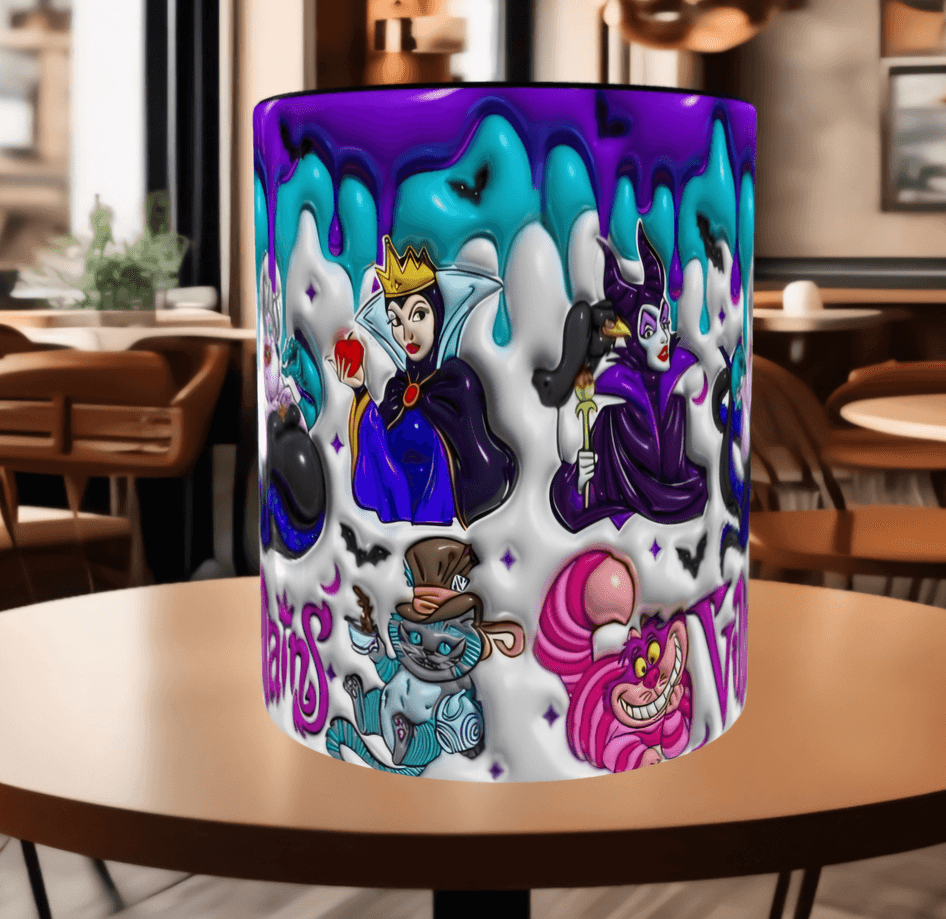 Halloween Baskı içi ve Kulpu Renkli Kupa