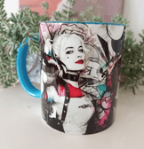 Harley Quinn Baskı içi ve Kulpu Renkli Kupa