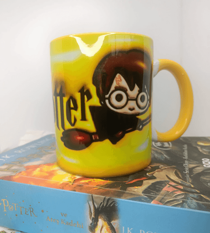 Harry Potter Baskı içi ve Kulpu Renkli Kupa