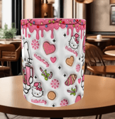 Hello Kitty Baskı içi ve Kulpu Renkli Kupa