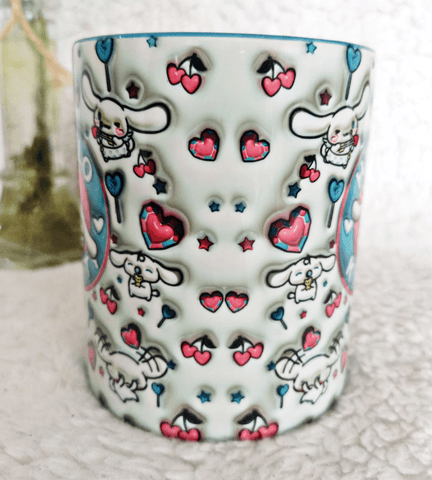 Hello Kitty Baskı içi ve Kulpu Renkli Kupa