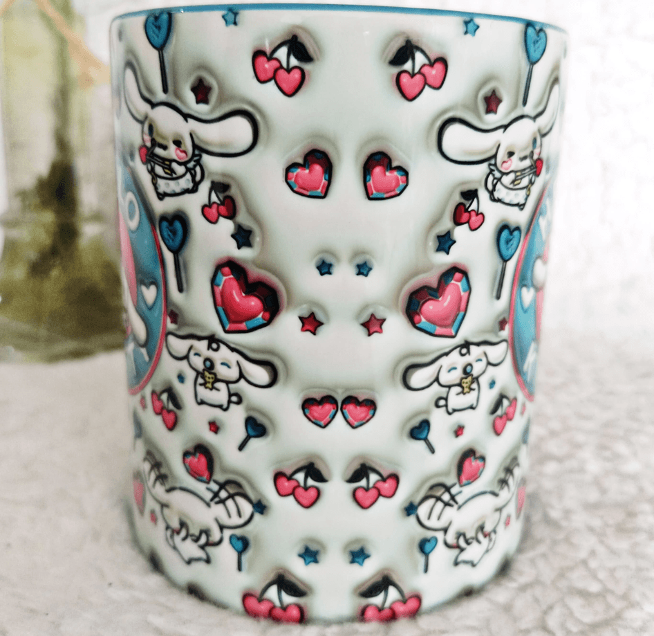 Hello Kitty Baskı içi ve Kulpu Renkli Kupa